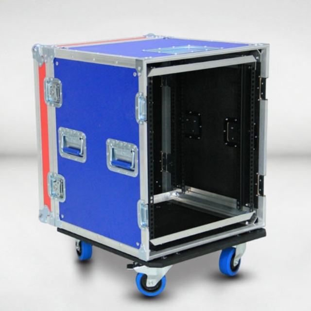 ST Customized 12U Rack with Shock-Absorbing Ball Drawers Flight Box Amplifier Circuit 19'' Audio Sound Equipment
