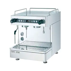 कैफे के लिए हॉट सेल प्रोफेशनल कैप्पुकिनो मेकर इलेक्ट्रॉनिक सेमी-ऑटो डबल हेड एस्प्रेसो कॉफी मशीन