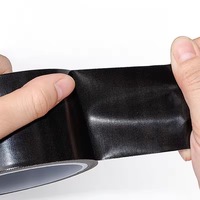 Scellant résistant à la chaleur Scellant anti-collant PTFE couleur noire Tissu de verre en fibre de verre enduit avec colle silicone Ruban auto-adhésif