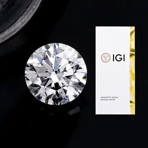 IGI GIA Certified High Clarity High Color Grade CVD Lab Grown Diamond White Round 3EX Cut 3.0CT F VS2 Loose Lab Made Diamond