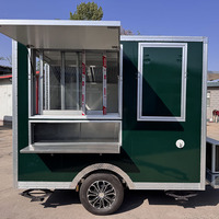 Remorque alimentaire mobile en tôle galvanisée certifiée CE, longue durée de vie, chariot à hot-dogs pour fermes