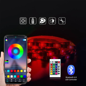Usb 5V chiếu sáng linh hoạt thiết lập 5050 RGB âm nhạc không thấm nước điều khiển từ xa thông minh <span class=keywords><strong>LED</strong></span> Strip Lights Đối với trang trí nội thất - Product Image 4