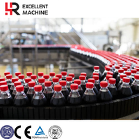 Mini machine de remplissage de soda, ligne de remplissage compacte pour bouteilles PET de boissons gazeuses, pour la production de petite capacité