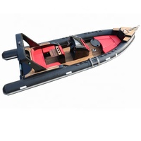 En vente Hypalon Rib Boat Catamaran gonflable rigide Yacht en fibre de verre PVC coque bateau de pêche avec moteur hors-bord pour l'utilisation de la rivière
