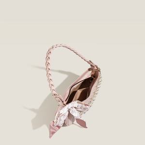 กระเป๋าโฮโบทรงพระจันทร์เสี้ยวสะพายไหล่หนังไข่มุกทำจากหนัง - Product Image 5