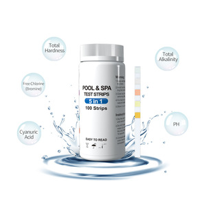 Tiras de prueba de PH 5 en 1 para <span class=keywords><strong>piscina</strong></span> de Spa, tiras de prueba de PH con cloro, sin dureza, cianúrico, CI, Tornasol - Product Image 4