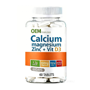 Comprimés de calcium, magnésium, zinc et vitamine D3 hautement absorbables en gros pour renforcer l'immunité, des os plus solides et le développement de la taille - Product Image 1