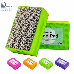 Electroplated Diamond Hand Pads Polish for Granite Marble Tile Glass Foam Sponge Sanding Wholesale