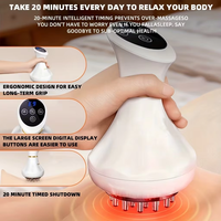 Brosse de massage thermique à lumière rouge premium, rechargeable par USB, avec vibrations, ventouses et outil de raclage pour la récupération corporelle complète à domicile