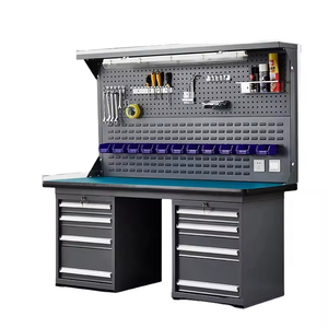 2026 Workshop Staff Workstation With <b>Tool</b> Pegboard Garage Storage Industrial Work <b>Bench</b> With Drawers - Product Image 2