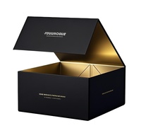 Boîtes cadeaux pliables de luxe estampées avec feuille d'aluminium fermeture magnétique faveur de mariage et coffrets cadeaux cosmétiques emballage cartons en papier durables