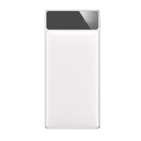 Batterie externe ultra-fine 10000mAh, charge rapide 22.5W, batterie portable, écran LED, câble intégré type-C