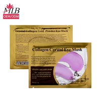 Masque pour les yeux en gel de collagène cristallin doré nourrissant, étiquette privée, logo personnalisé, pour les cernes