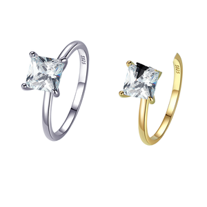 Anillo de Compromiso de Moissanita con Corte Ovalado de 1 Quilate, Certificado por GRA, Chapado en Platino, Plata de Ley 925, Anillo de Boda Moderno y Personalizado - Product Image 1