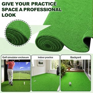 Tapete de Césped Artificial para Simulador de Golf Impact Sports, 8.5 pies x 6.6 pies, Césped Artificial de Nailon y Polietileno PE, Revestimiento para Interiores, Verde - Product Image 6