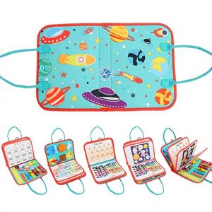 New Update Montessori Autism Soft Sensory Toy Blue <b>Felt</b> Fabric Busy Activity Learning Board <b>Animal</b> Alphabet Toddler Unisex 0-24 - Product Image 1