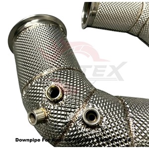 ท่อลงไอเสียแบบกันความร้อน Vortex Heat Shielded SS304 สำหรับ Audi C8 RS6 RS7 RSQ8 4.0T V8 Twin Turbo แบบติดตั้งได้โดยตรง - Product Image 3