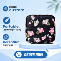 Tas penyimpanan katun antiair kartun lucu, tas penyimpanan katun dengan dompet nol portabel kapasitas besar