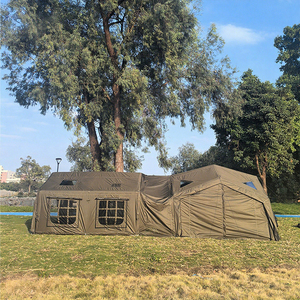<span class=keywords><strong>Tente</strong></span> familiale extérieure imperméable kaki pour 12 personnes PVC et toile avec maille deux chambres pour le camping gonflable <span class=keywords><strong>de</strong></span> glamping d'été - Product Image 3
