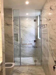 Bustier de <span class=keywords><strong>douche</strong></span> en verre, sans cadre, pour projet d'hôtel - Product Image 2