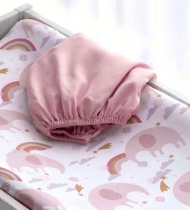 Cubierta de Cambiador Ultra Suave y Elástica con Lindo Estampado de Animales, Sábanas para Cambiador de Pañales para Niñas - Product Image 3