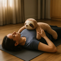 Boneka Sloth Berbobot Grosir 5lb, Bantal Panjang 28in, Hewan Boneka Lembut, Pesanan Massal, Logo Kustom, OEM/ODM