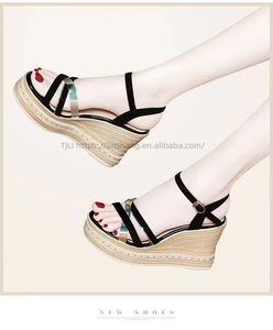 Women Color Block European and American Style <b>Wedge</b> <b>Sandals</b> Summer New Cross Strap Thick Sole Colorful <b>Platform</b> <b>Sandals</b> - Product Image 6