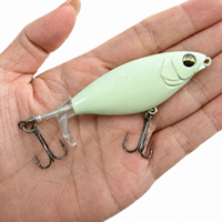 Leurre de pêche à hélice arrière LUSHAZER 80mm 90mm, leurre dur flottant pour surface, pour achigan, brochet, perche, avec hameçon triple, pour lancer en surface