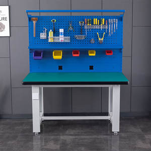 <span class=keywords><strong>Banco</strong></span> <span class=keywords><strong>de</strong></span> <span class=keywords><strong>Trabajo</strong></span> <span class=keywords><strong>de</strong></span> Acero Metálico para Taller, Organizador Industrial para Mecánicos, Almacenamiento para Garaje, Cajones Resistentes, Armarios para <span class=keywords><strong>Herramientas</strong></span> <span class=keywords><strong>con</strong></span> Mesa <span class=keywords><strong>de</strong></span> Madera - Product Image 1