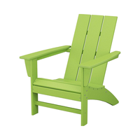 Chaise Adirondack empilable de style moderne en HDPE durable pour salon et extérieur