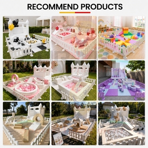 Attrezzatura Morbida per Parco Giochi per Bambini, Piscina di Palline Beige, Palline Dorate, Casa Gonfiabile per Interni, Area Giochi Morbida per Bambini - Product Image 4