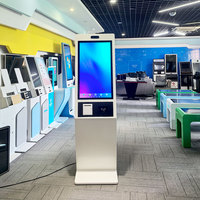Machine à billetterie personnalisée de 32 pouces avec impression de billets et lecteur de carte NFC pour centre commercial