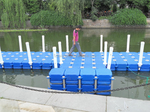 Passerelle flottante antidérapante pour quai 2000x500x400mm en PEHD, résistance 350 kg/m², anti-UV, pour quais de lacs, marinas et systèmes de quais de stations balnéaires - Product Image 5