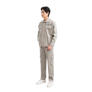 Pantalones de Trabajo para Hombre Color Beige Caqui de Alta Calidad, Resistentes a la Radiación, Anti-Calor, Reflectantes, Cómodos, con Botones, Cierre a Presión y Cremallera - Product Image 2