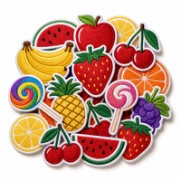 Lot de 40 écussons en feutre non tissé émaillés brodés de fruits, thermocollants et à coudre, de forme irrégulière, pour vêtements, robes, chapeaux, jeans, DIY