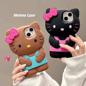 Holiday Tanning Cute KT Cat phone case Drop case for iPhone14 11 12/13pro max