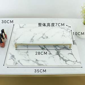 Repose-mains en marbre blanc personnalisé, confortable et de qualité supérieure, avec tapis, pour le nail art - Product Image 3