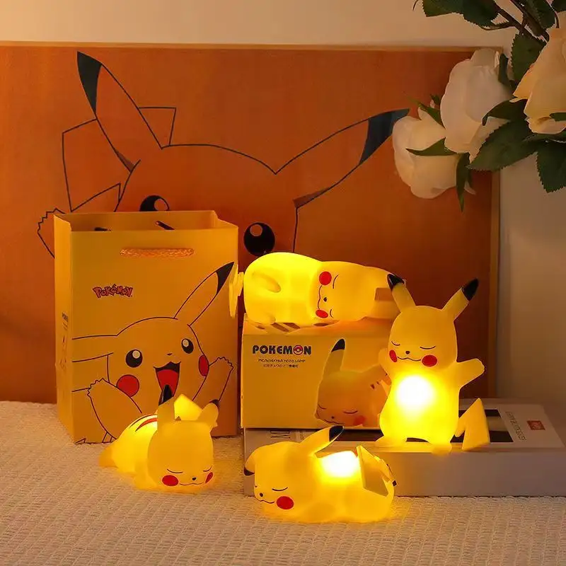 Hot Sale Touch Switch Control Cartoon Bedside Lamp Pikachu Night Light For Home Decoration Anime Cute Bedside Lamp for Kid