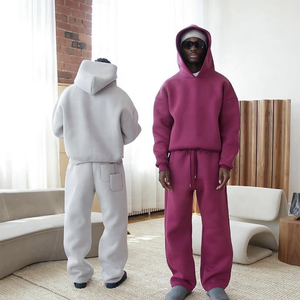 Sudadera con capucha para hombre con hombros caídos de 500Gsm y peso pesado personalizada de algodón en blanco de gran tamaño Boxy Fit Streetwear Sudadera con capucha estampada para hombre - Product Image 1