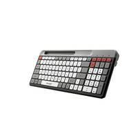 Clavier d'ordinateur portable sans fil rechargeable 2.4G USB 2.0, fin, avec touches chocolat, taille 80%, support de téléphone en plastique standard, portée 10m, neuf d'usine