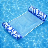 Lit d'eau portable, hamac flottant gonflable en PVC, tapis flottant pliable pour la récréation aquatique