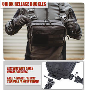 Muestra Gratuita 2024, Bolso Táctico Funcional para el Pecho, Chaleco de Moda Estilo Hip Hop, Mochila de Cintura, Mochila Negra para el Pecho - Product Image 5