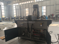 Machine de perçage et de fraisage CNC pour fenêtres et portes en aluminium, PVC, UPVC, deux têtes, CNC 3 axes, PLC, machine de fraisage et de perçage en aluminium