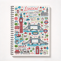 Carnet de voyage A5 personnalisé à spirale, journal avec impression artistique, support de couverture et pages intérieures personnalisables
