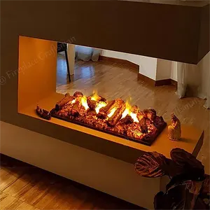 80/100/120/150/180/200Cm 3D Water Vapor Fire Steam Fireplace Insert 2m LED Electric Fireplace
