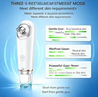 Appareil de nettoyage facial en profondeur pour usage domestique, avec 3 niveaux d'aspiration, 4 embouts interchangeables, rechargeable USB-C, en plastique