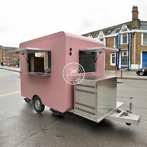 2024 EEC Valid Ice Cream Caminhões Carrinho de Alimentos Reboques de Catering Trailer de Café Reboque de Alimentos Totalmente Equipado
