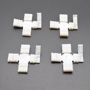 Conector de tira de LED 2pin 3pin 4pin 5pin 10mm X forma conector de Soldadura Libre cinta de luz RGB - Product Image 3