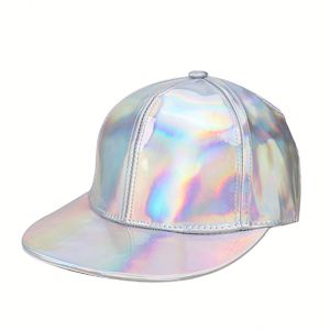 Wholesale New-style <b>Summer</b> Outdoor Fashion Gradient Sun Laser-PVC Reflective Baseball <b>Cap</b> Hats - Product Image 5