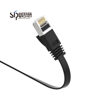Cable de Conexión Ethernet Gigabit Cat6a UTP con Cubierta de PVC, Delgado, de Cobre Desnudo para Laptop, con Certificación CE y RoHS